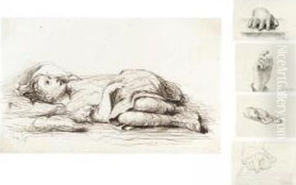 An Album Of Figure Drawings, Landscapes And Designs For Pictures - view 1