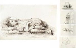 An Album Of Figure Drawings, Landscapes And Designs For Pictures by Edward Thompson Davis
