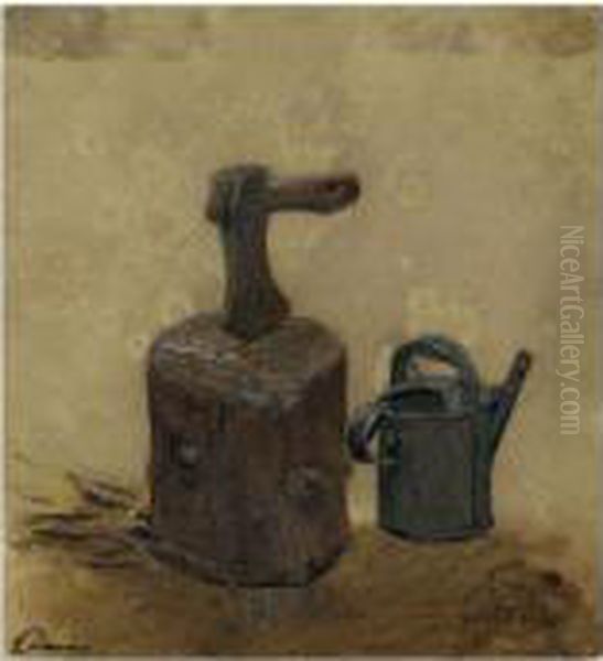 Study Of An Axe And A Watering Pot - view 1