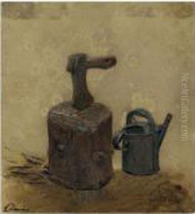 Study Of An Axe And A Watering Pot by Edward Thompson Davis