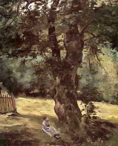 Woman Seated Under A Tree by Gustave Caillebotte