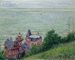 Villas At Trouville by Gustave Caillebotte