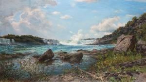 The Falls At Niagara From The River Bed
