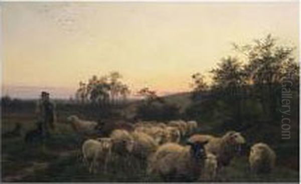 The Shepherd With His Flock - view 1