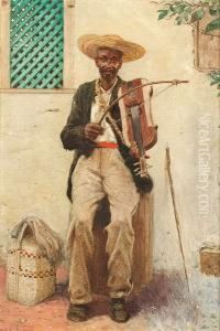 A Negro Playing The Fiddle