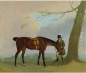 Edmund Simpson, Esq. Of Shropshire With His Favorite Hunter by Richard Barrett Davis