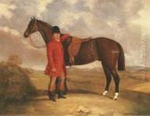 A Huntsman With His Hunter In A Landscape