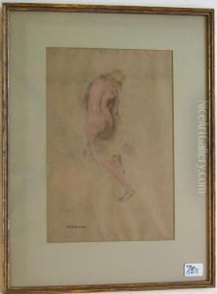 Pastel Study Of A Nude - view 1