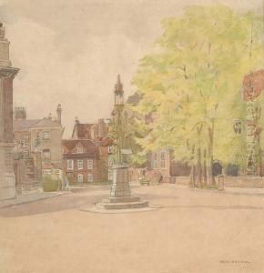 Outside The School Library, Eton College by Nora Davison