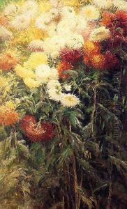 Chrysanthemums, Garden at Petit Gennevilliers by Gustave Caillebotte