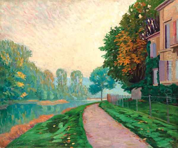 Bord de riviere, effet de brume matinale - view 1