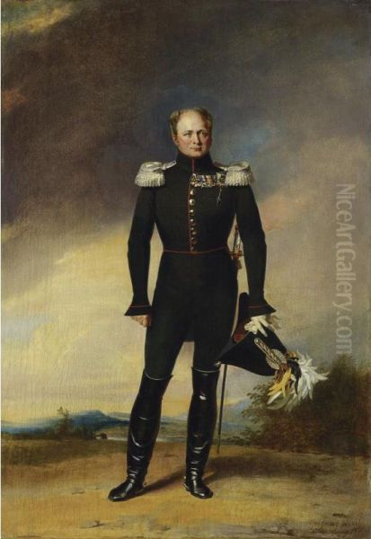 Portrait Of Tsar Alexander I In The Uniform Of The Preobrazhensky Guards - view 1