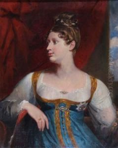 A Half Length Portrait Of Princess Charlotte Augusta Of Wales