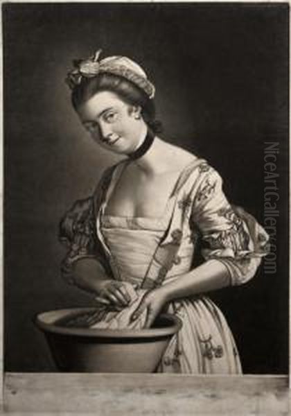 Lady's Maid Soaping Linnen - view 1