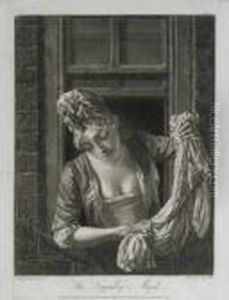 The Laundry Maid; And Lady's Maid Soaping Linnen by Philip Dawe