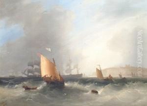 Shipping Off Whitby by Philip Dawe