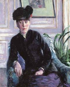 Portrait de jeune femme dans un interieur (Portrait de Mme H) by Gustave Caillebotte