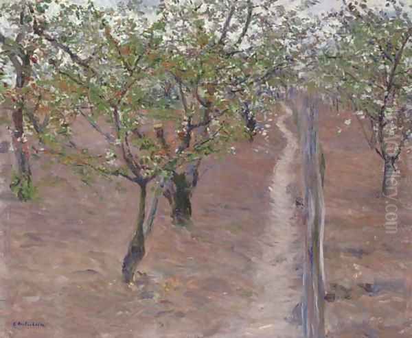 Verger, arbres en fleurs, Petit Gennevilliers - view 1