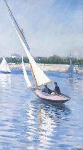 Voiliers sur la Seine à Argenteuil by Gustave Caillebotte