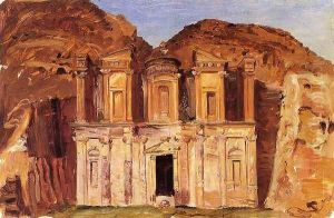 View of Ed Deir, Petra, Jordan by Frederic Edwin Church