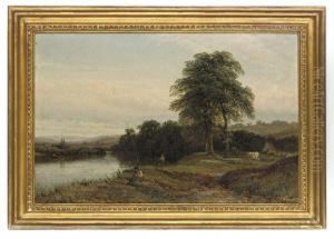 Anglers By A River by Henry Thomas Dawson