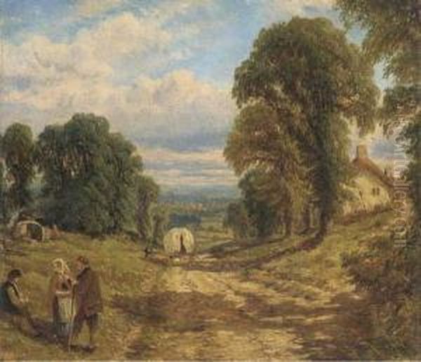 Tinkers In A Wooded Landscape - view 1