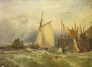The Entrance To Portsmouth Harbour by Henry Thomas Dawson