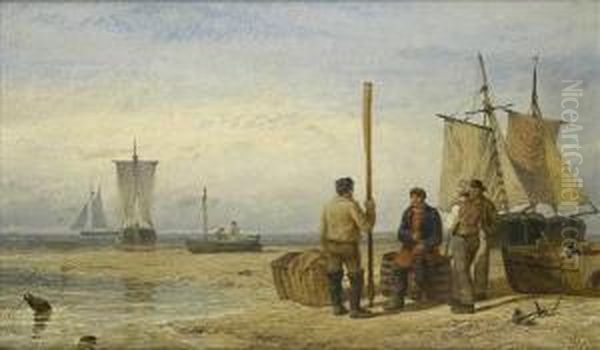 Settingout, A Beach Scene With Fishermen And Their Boats - view 1