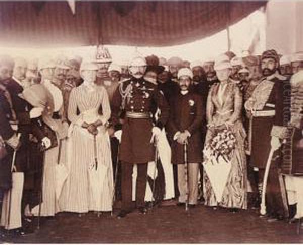 The 6th Nizam Of Hyderabad
Receiving Archduke Franz Ferdinand Of Austria At The Railway Station,
Hyderabad - view 1