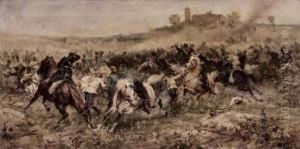 Carica Di Cavalleggieri Monferrati A Montebello by Sebastiano De Albertis