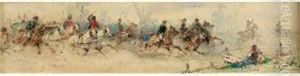 La Charge Des Cavaliers by Sebastiano De Albertis