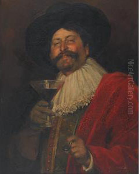 Laughing Cavalier Raising A Toast - view 1