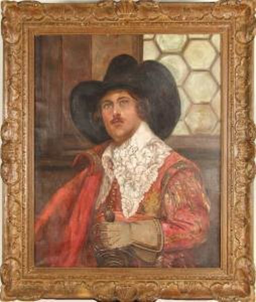 Portrait Of A Cavalierin Red - view 1