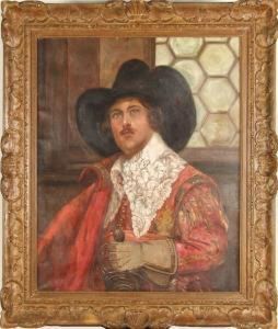 Portrait Of A Cavalierin Red