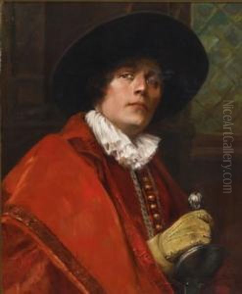 Cavalier In A Red Cloak - view 1