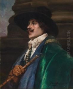 Cavalier In A Green Cloak