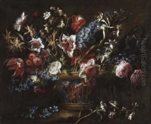 Cesta Con Flores by Juan De Arellano