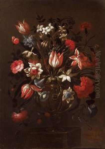 Coppia Di Nature Morte Di Fiori - view 1