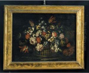 Nature Morte Con Cesti Di Fiori