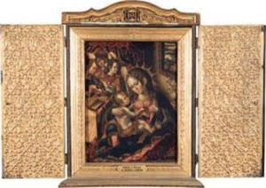 The Madonna And Child With Angels by Josefa De Ayala