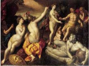 Le Jugement De Paris by Jacob I De Backer