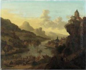 Paysage De La Vallee Du Rhin by Jan de Baen
