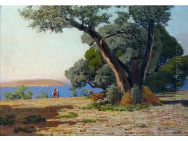 :berger Et Brebis Face A La Pointe De La Cride,sanary - view 1