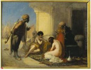 Le Marchand D'esclaves by Edouard Charles De Beaumont