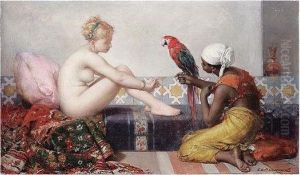 In The Harem by Edouard Charles De Beaumont