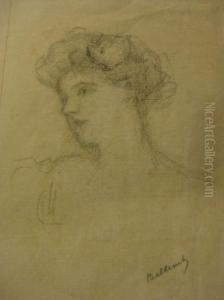 Tete De Femme. by Albert De Belleroche