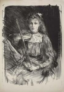 Ms. King Au Violin by Albert De Belleroche