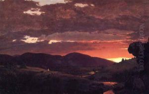 Twilight, 'Short arbiter 'twixt day and night' by Frederic Edwin Church