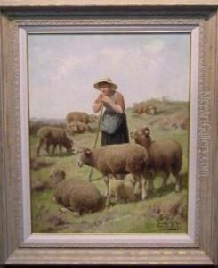 The Young Shepherdess by Franz De Beul