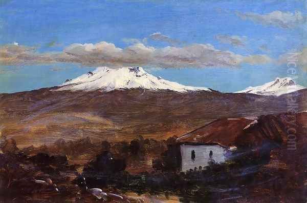 Mount Chimborazo, Ecuador, Shown from Riiobamba - view 1
